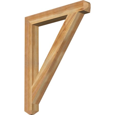 Traditional Craftsman Rough Sawn Bracket, Western Red Cedar, 4"W x 32"D x 40"H